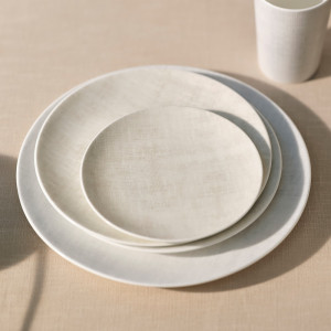 우유색상 가득 연 8접시 (21.5cm) (4color) 1p
